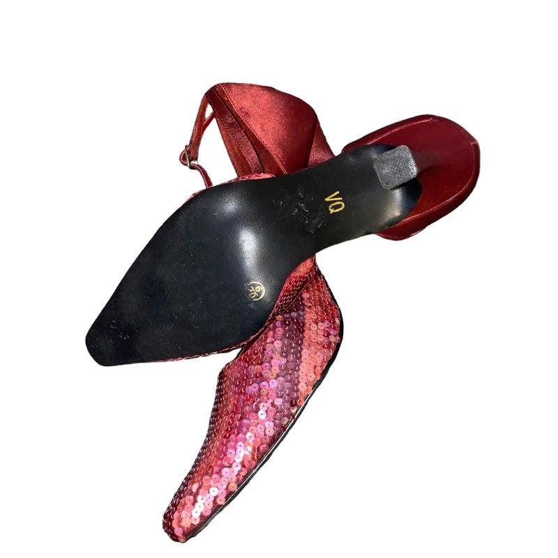 Court Shoes Red Sequin High Heels (UK 6.5) - Fashion Aftermath