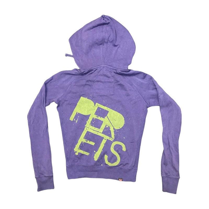 Y2K Hoodie Slim Fit Purple Cotton (XS) - Fashion Aftermath