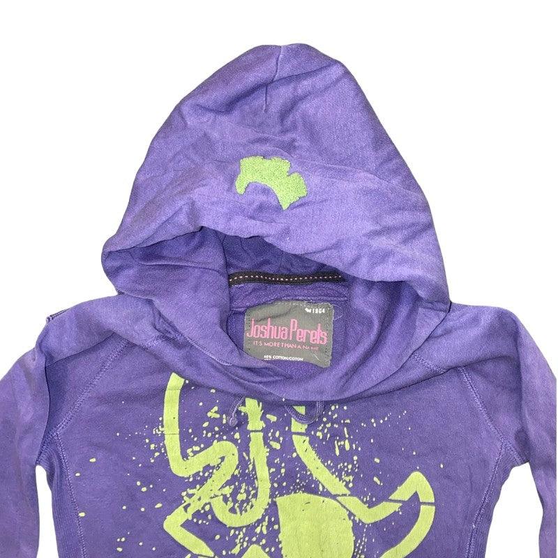 Y2K Hoodie Slim Fit Purple Cotton (XS) - Fashion Aftermath