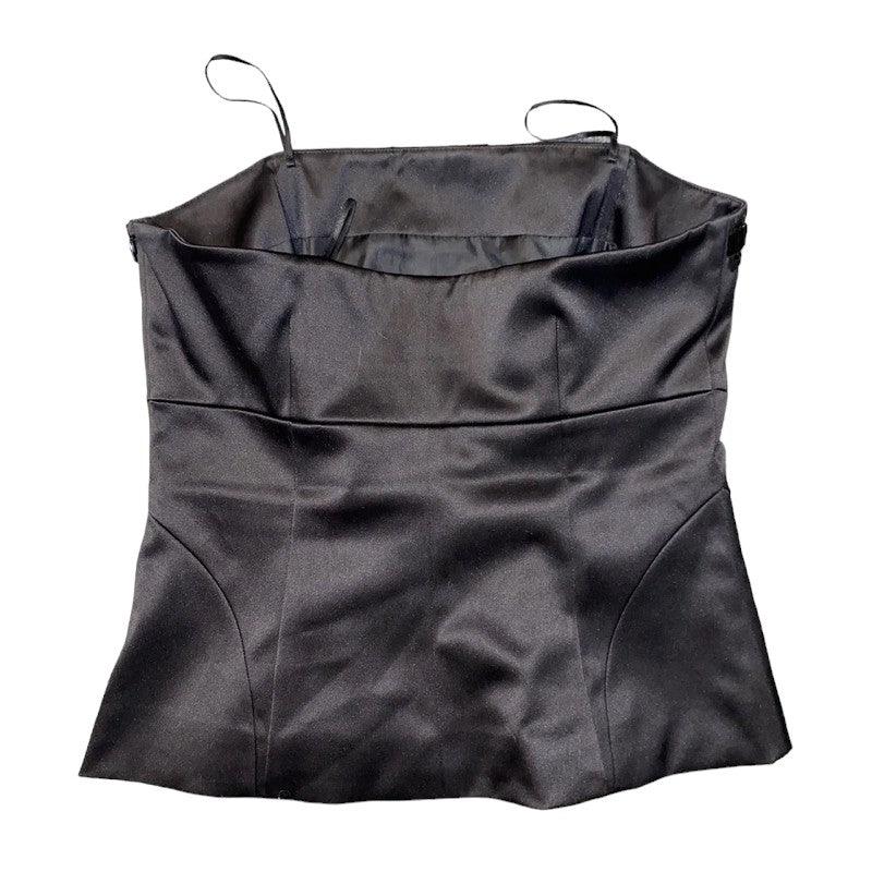 Y2K corset satin Embellished crop Top (M) - Fashion Aftermath