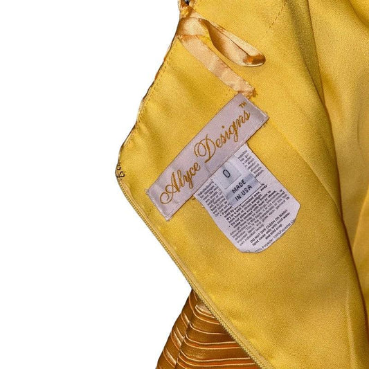 Y2K Prom Dress Satin Gown USA Designer (XS) - Fashion Aftermath