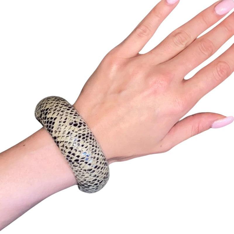 Vintage Bracelet Snake Skin Style - Fashion Aftermath