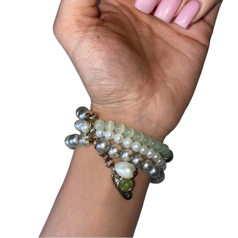 Pearly Multi-Bracelet Vintage Jewelry - Fashion Aftermath