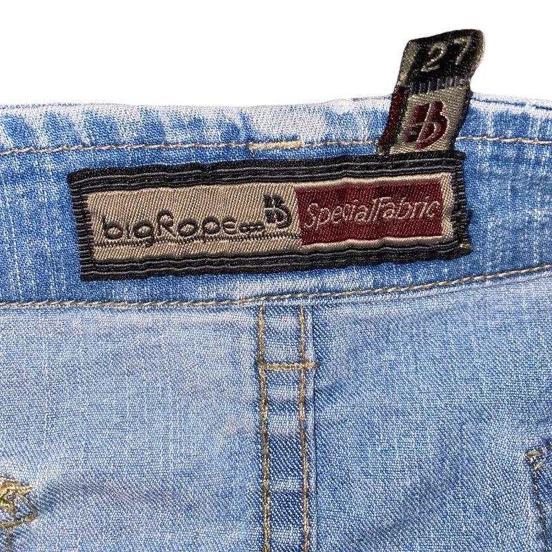 Y2K Jeans Mini Skirt Gemstones (XS) - Fashion Aftermath