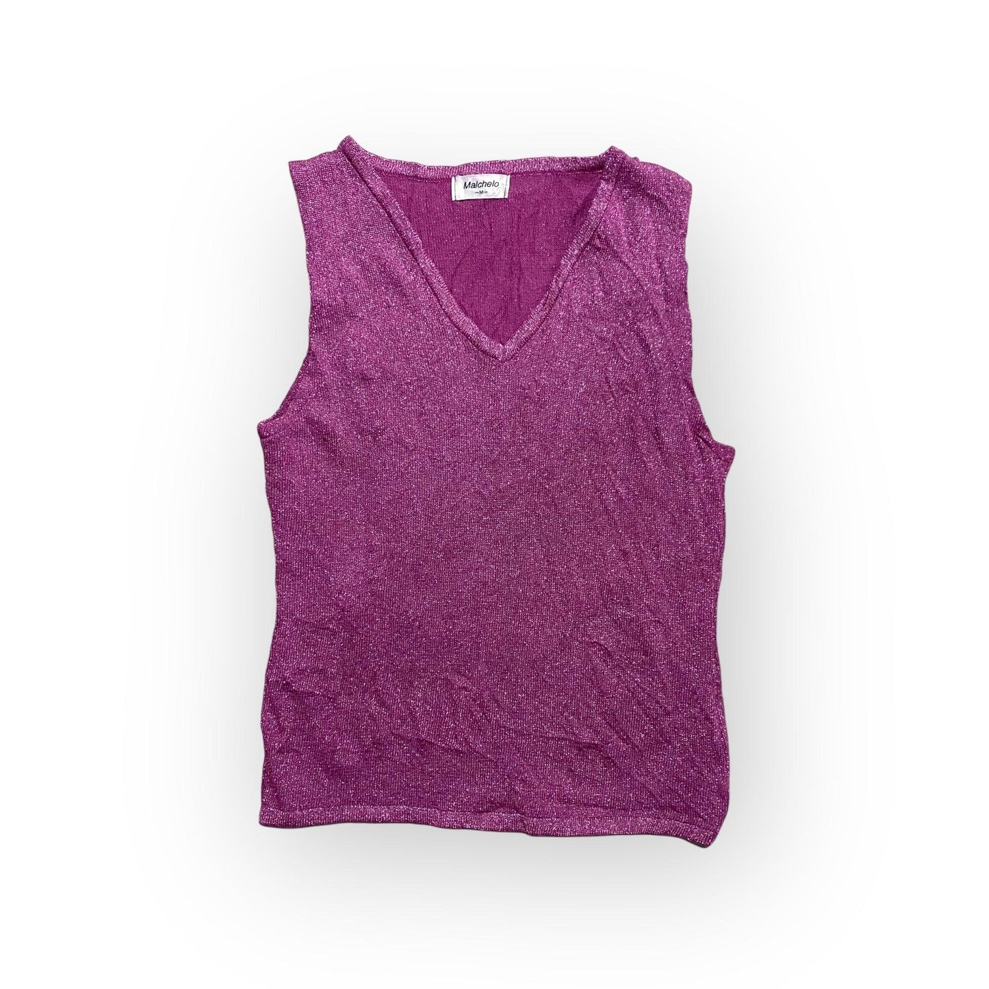 Y2K Cami Tank Top Shiny V-Neck (XS) - Fashion Aftermath