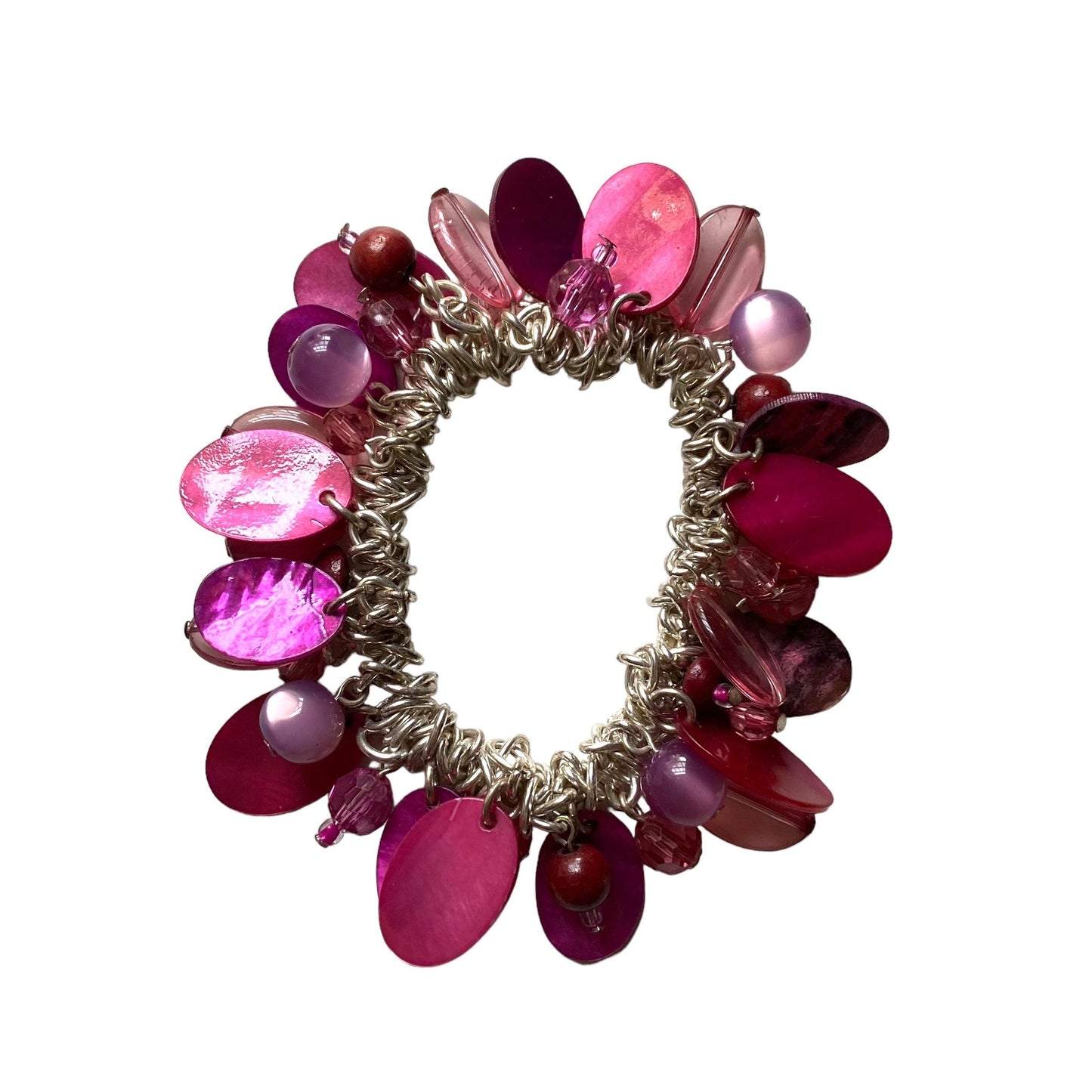 Vintage Bracelet Bohemian Pink Purple Beads - Fashion Aftermath