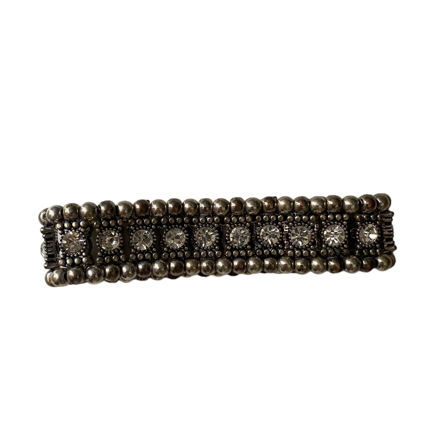 Vintage Bracelet Bold Chunky Silhouette Geometric Silver - Fashion Aftermath