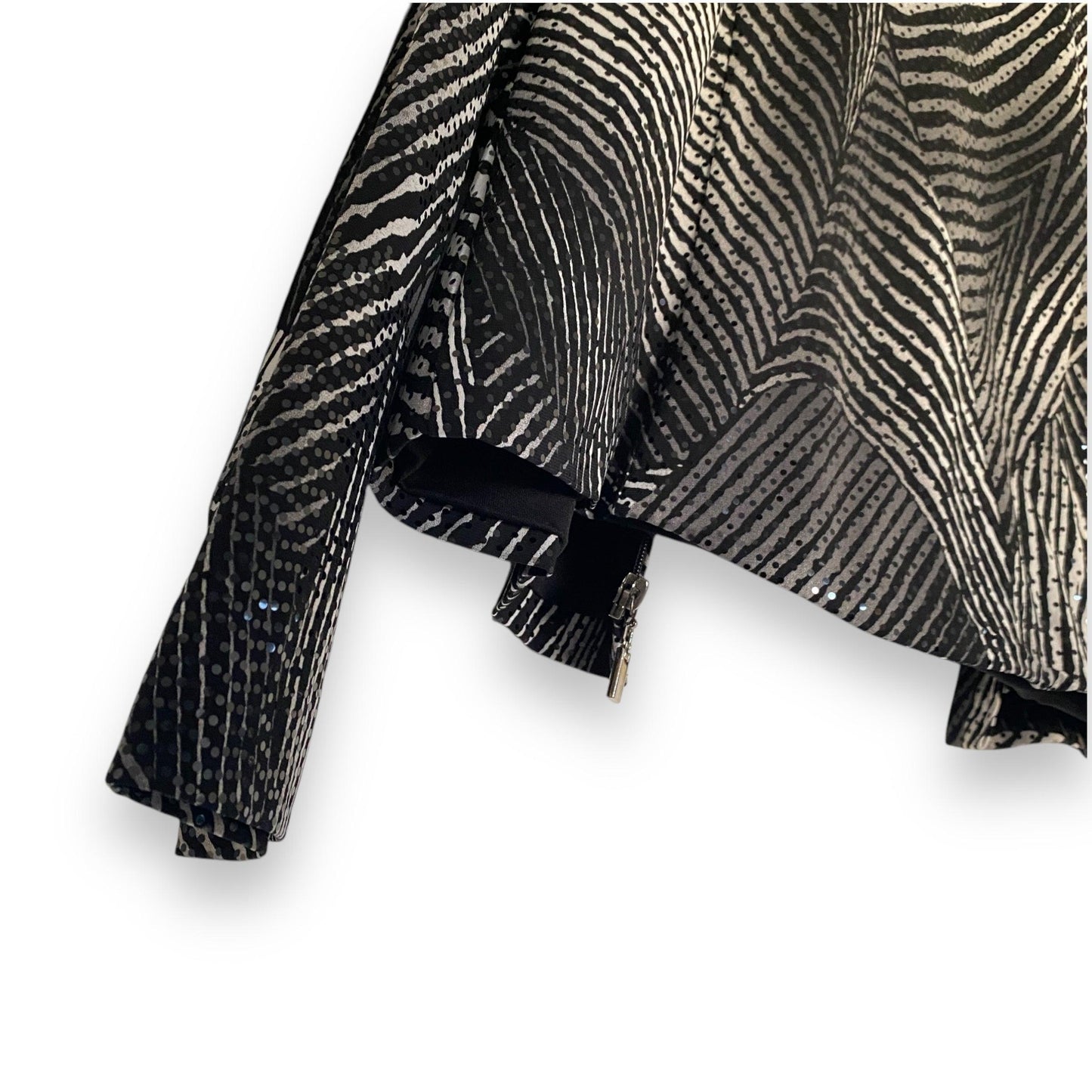 Vintage 90s Sequin Statement Jacket Zebra Look (M) - Fashion Aftermath