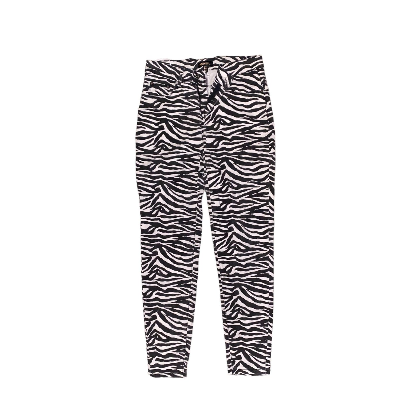 Y2K Jeans High Waist Zebra Animal Print Size (S) - Fashion Aftermath
