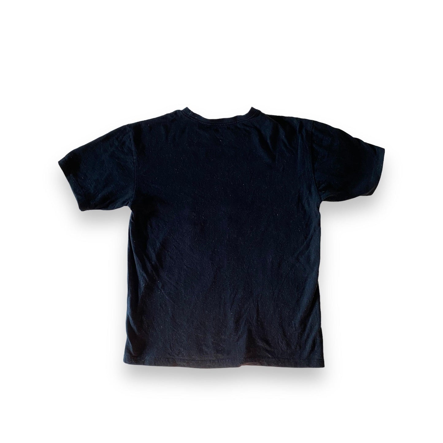 Vintage T-shirt Black Silver Print Top (L) - Fashion Aftermath