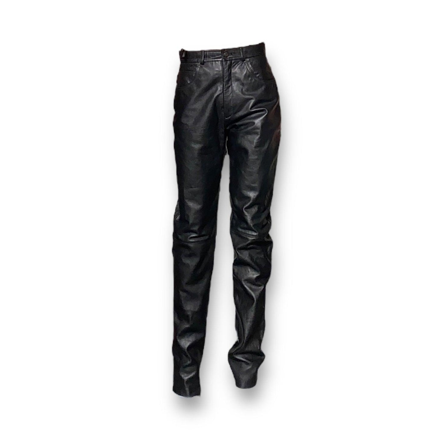 Real Leather Pants Vintage Trousers (M) - Fashion Aftermath
