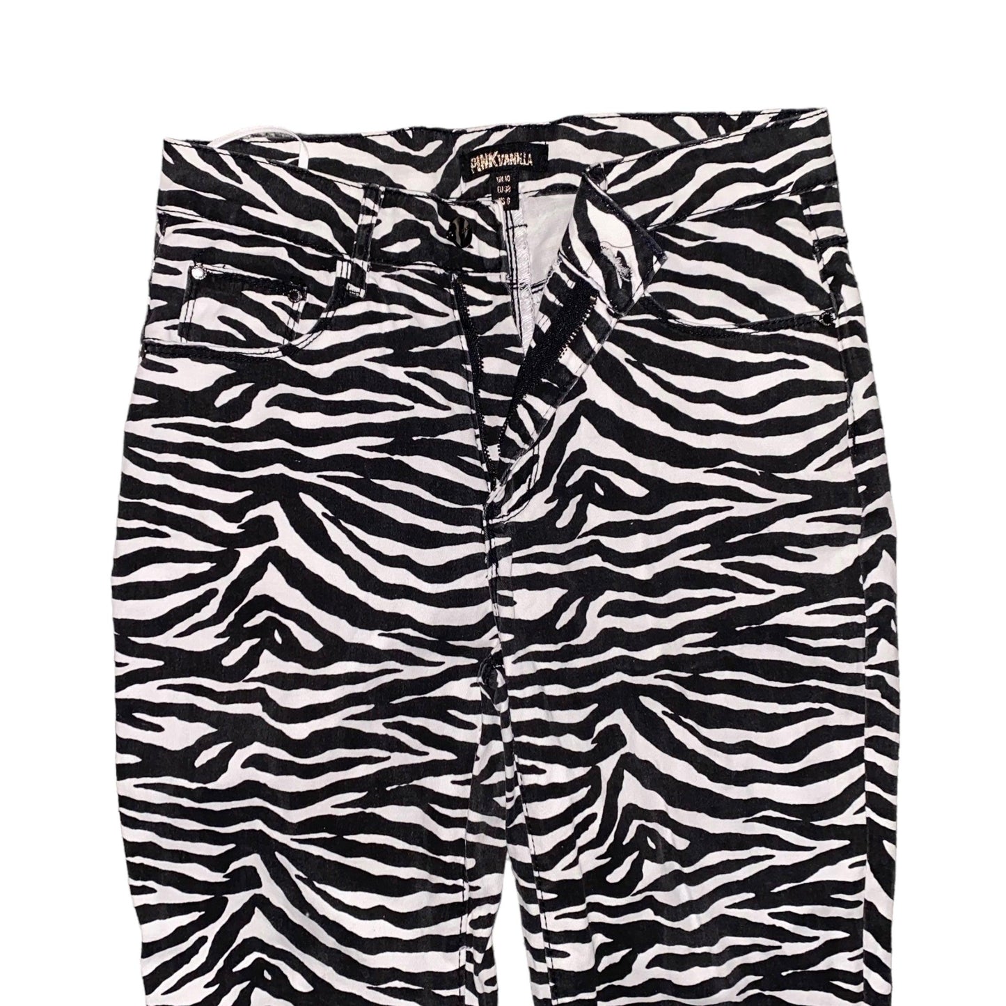 Y2K Jeans High Waist Zebra Animal Print Size (S) - Fashion Aftermath