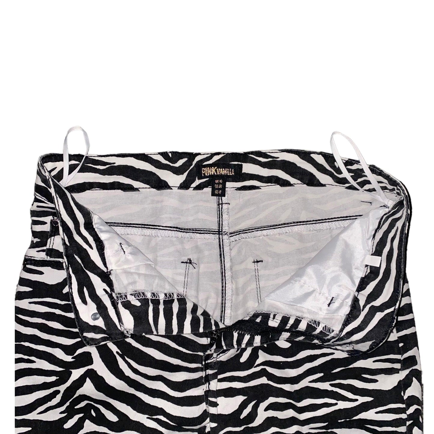 Y2K Jeans High Waist Zebra Animal Print Size (S) - Fashion Aftermath