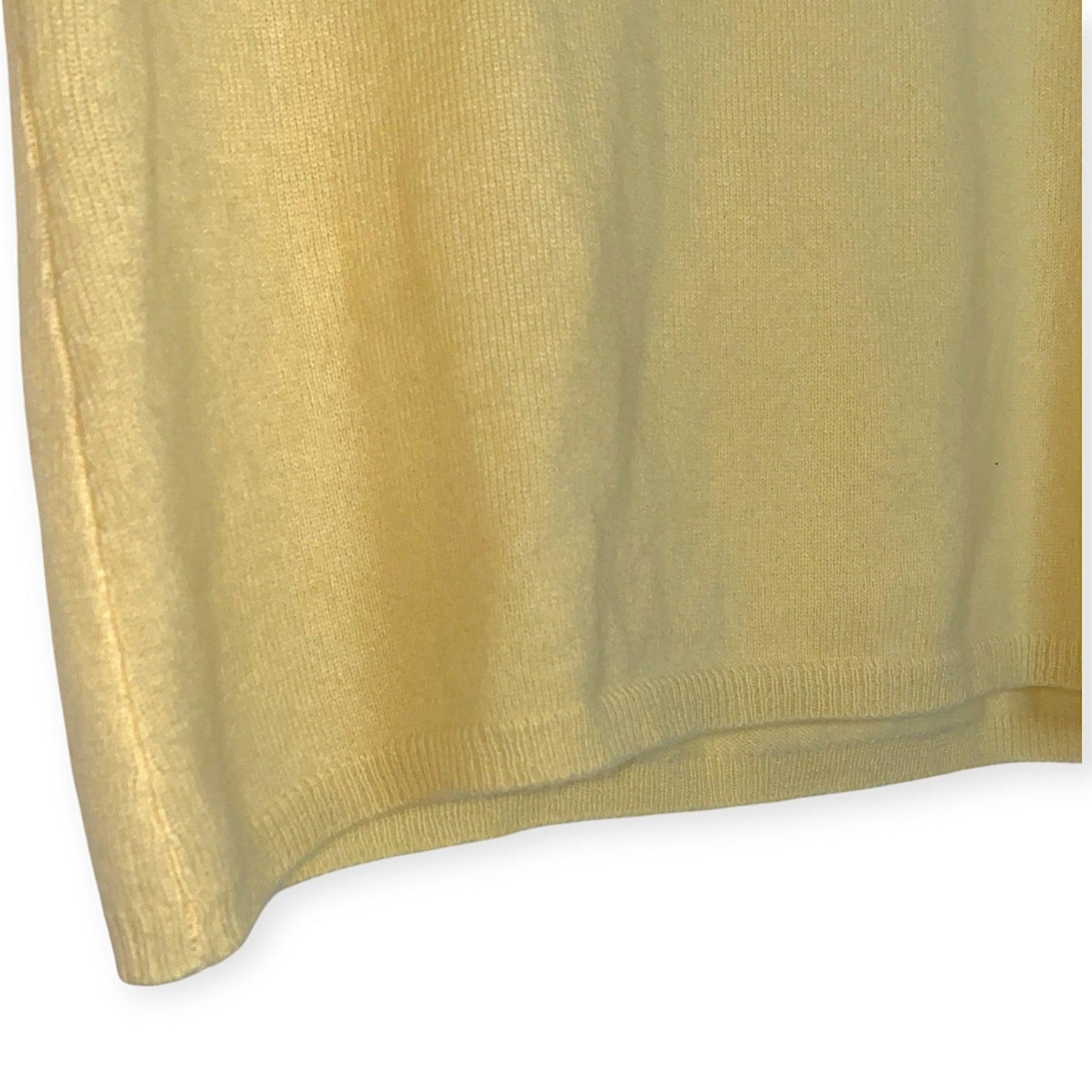 100% Cashmere Jumper Top Yellow Peter Hahn (L) - Fashion Aftermath