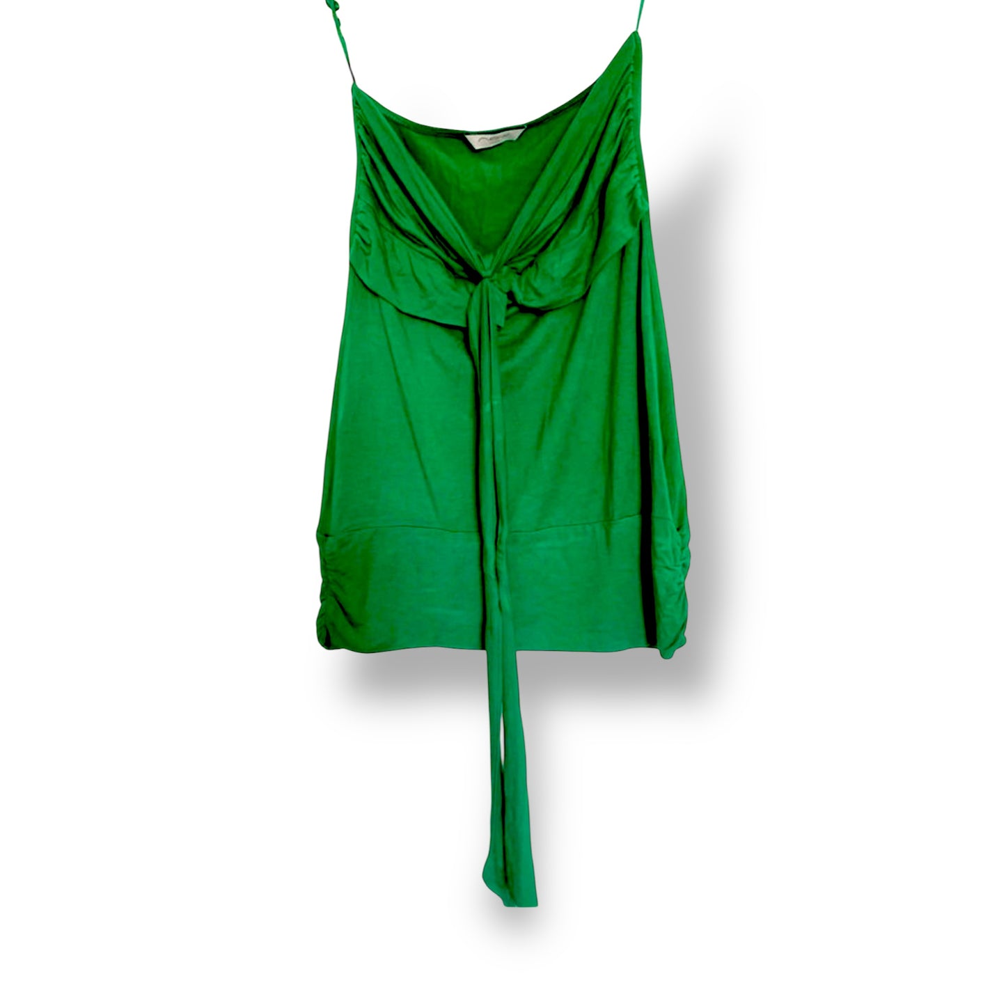 Y2K top - green tube top - vintage clothing - thrift store - vintage store - London - sustainable fashion with fashion aftermath