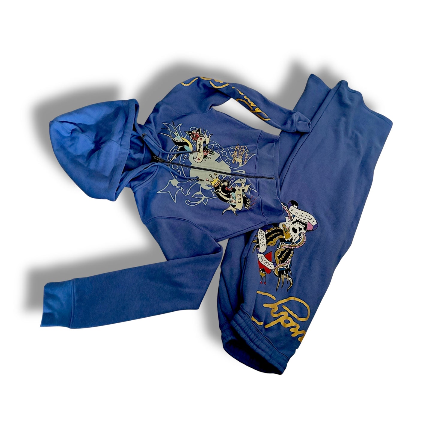 Y2K Ed hardy tracksuit Set Purple (L)