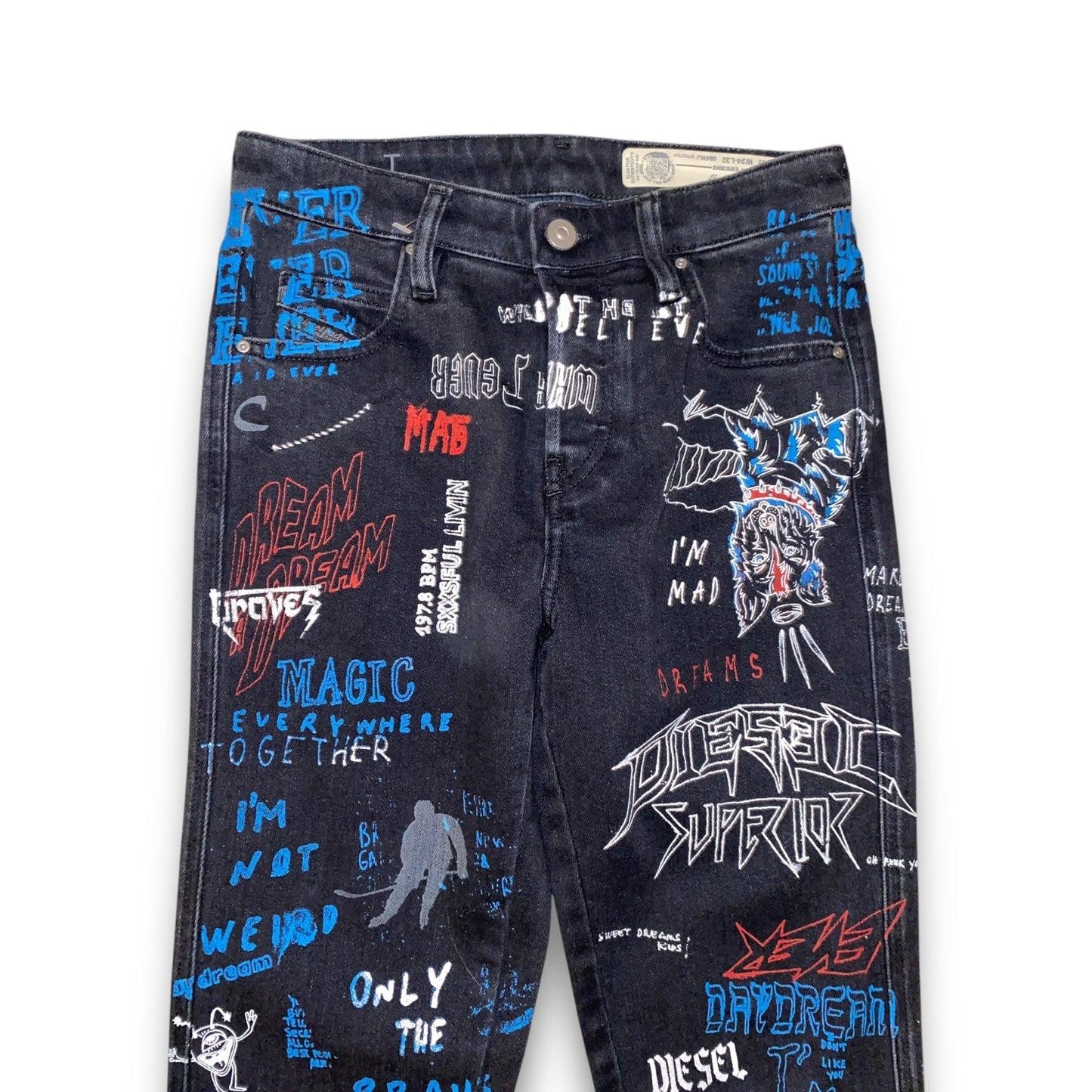 DIESEL Jeans Y2K Fit Dye Unique Print (XS) - Fashion Aftermath