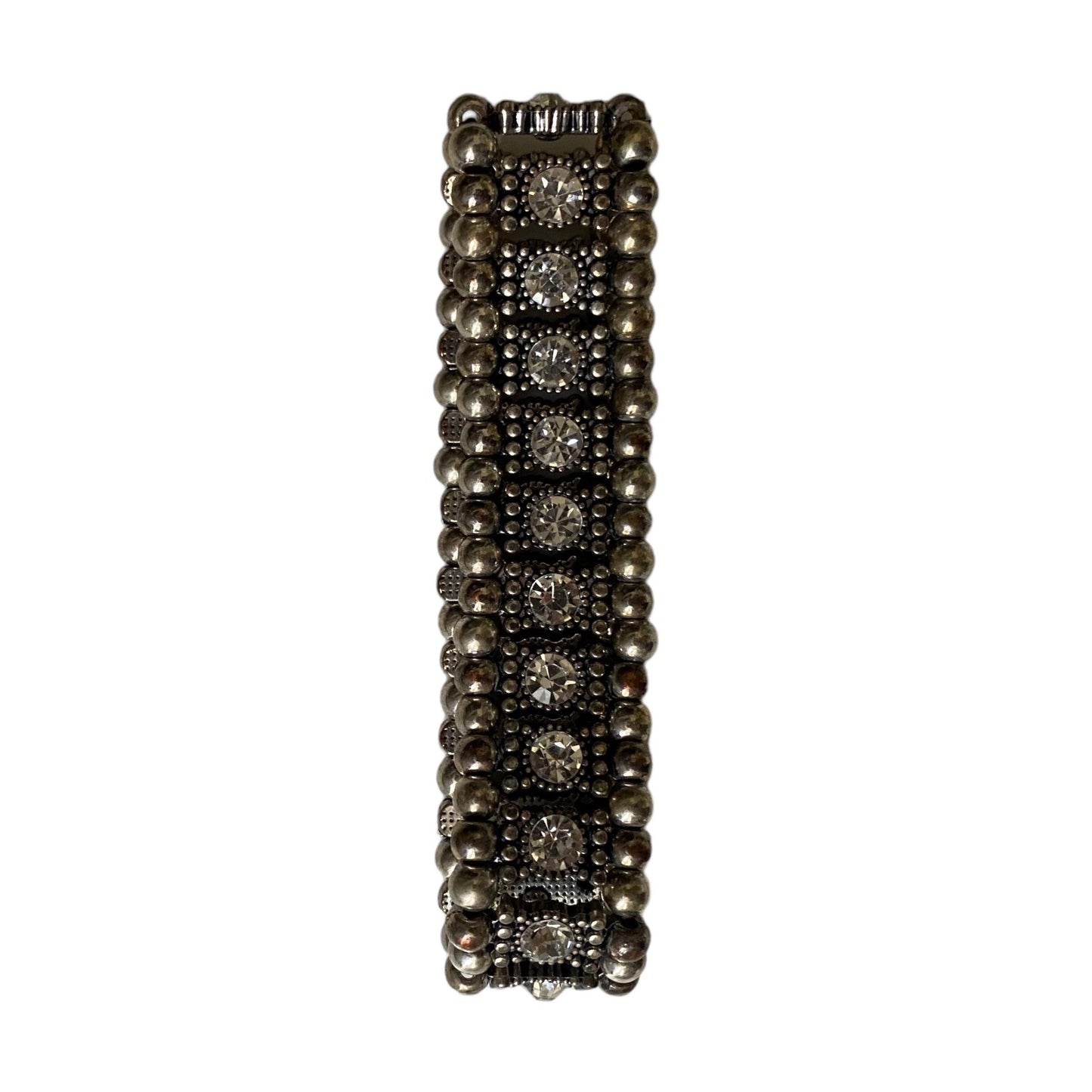 Vintage Bracelet Bold Chunky Silhouette Geometric Silver - Fashion Aftermath