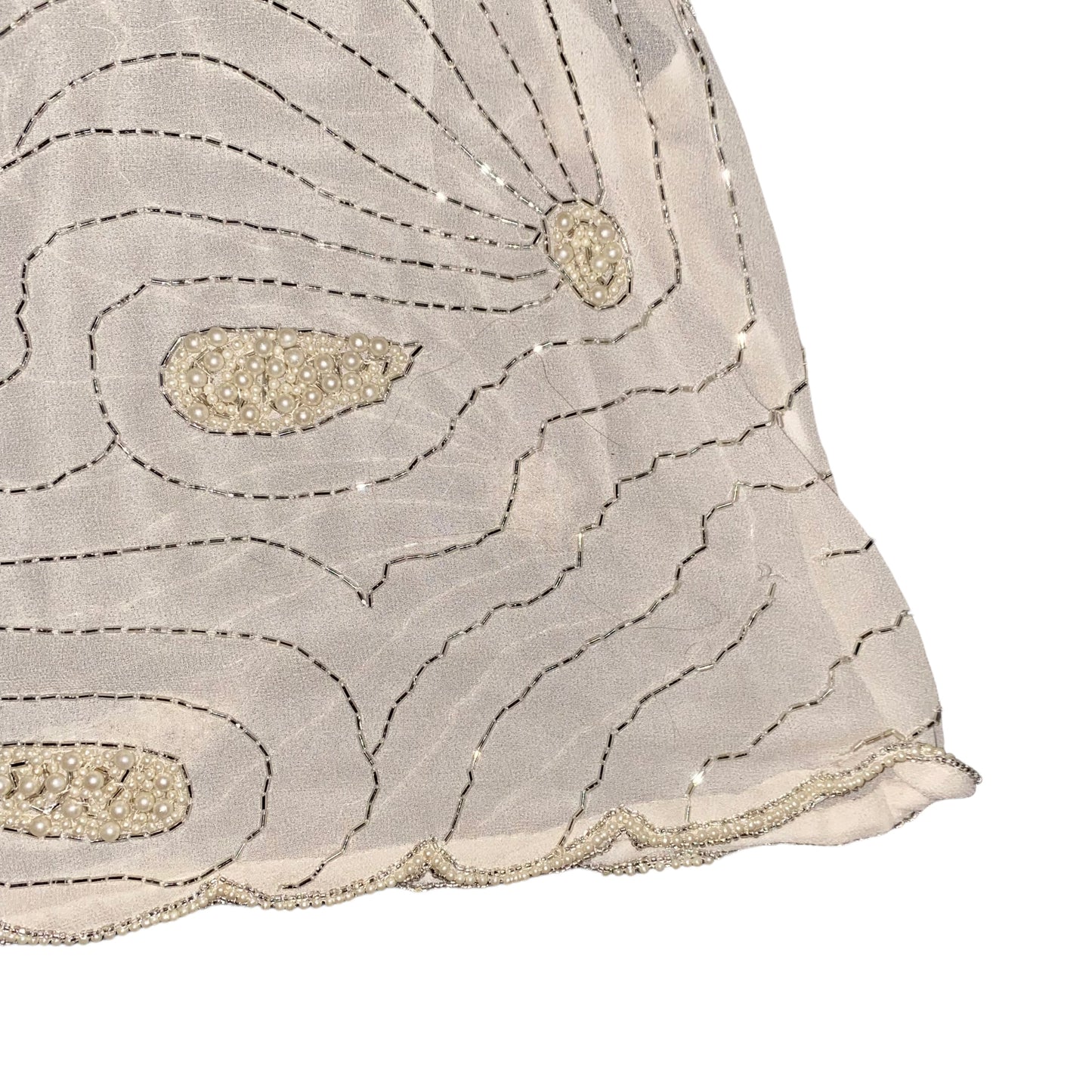 Y2K Tank Top Sequin Cream Apricot (L) - Fashion Aftermath