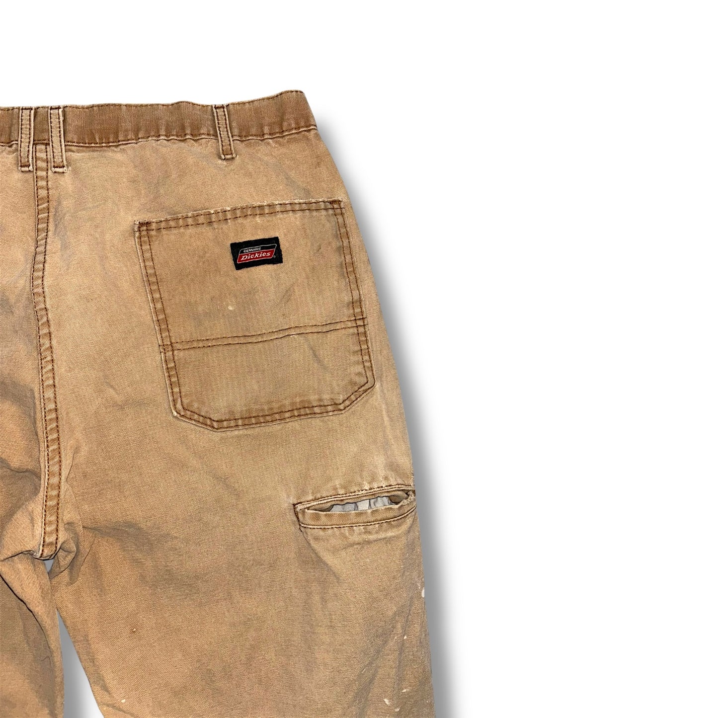dickies carpenter jeans Men’s Work Trousers Carpenter Beige 38 X 30 Paint Dye