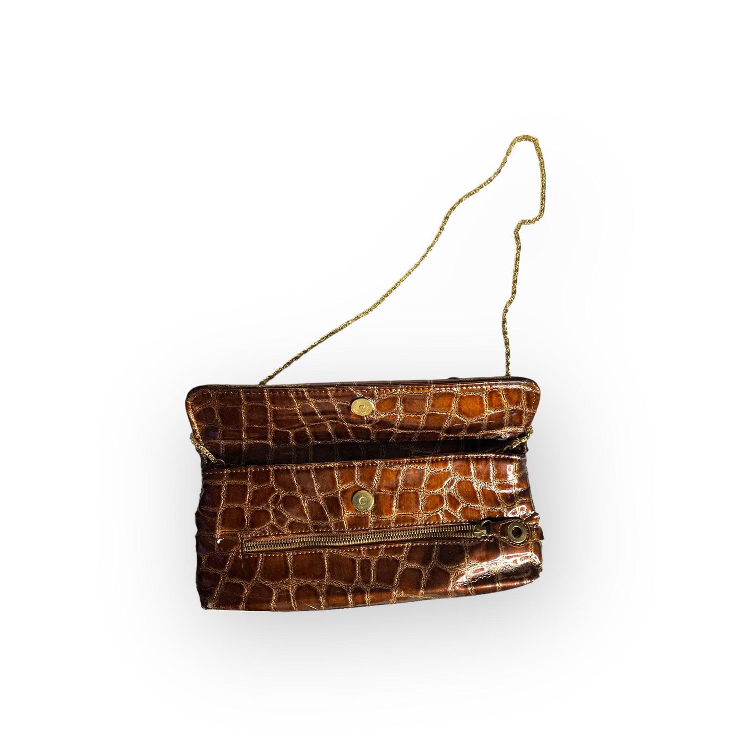 Vintage Shoulder Bag Clutch Croco Chains ALDO - Fashion Aftermath