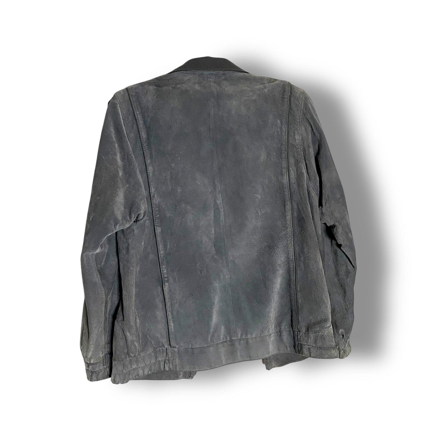 Leather Jacket Vintage Grey Suede 80s/90s (S) - Fashion Aftermath