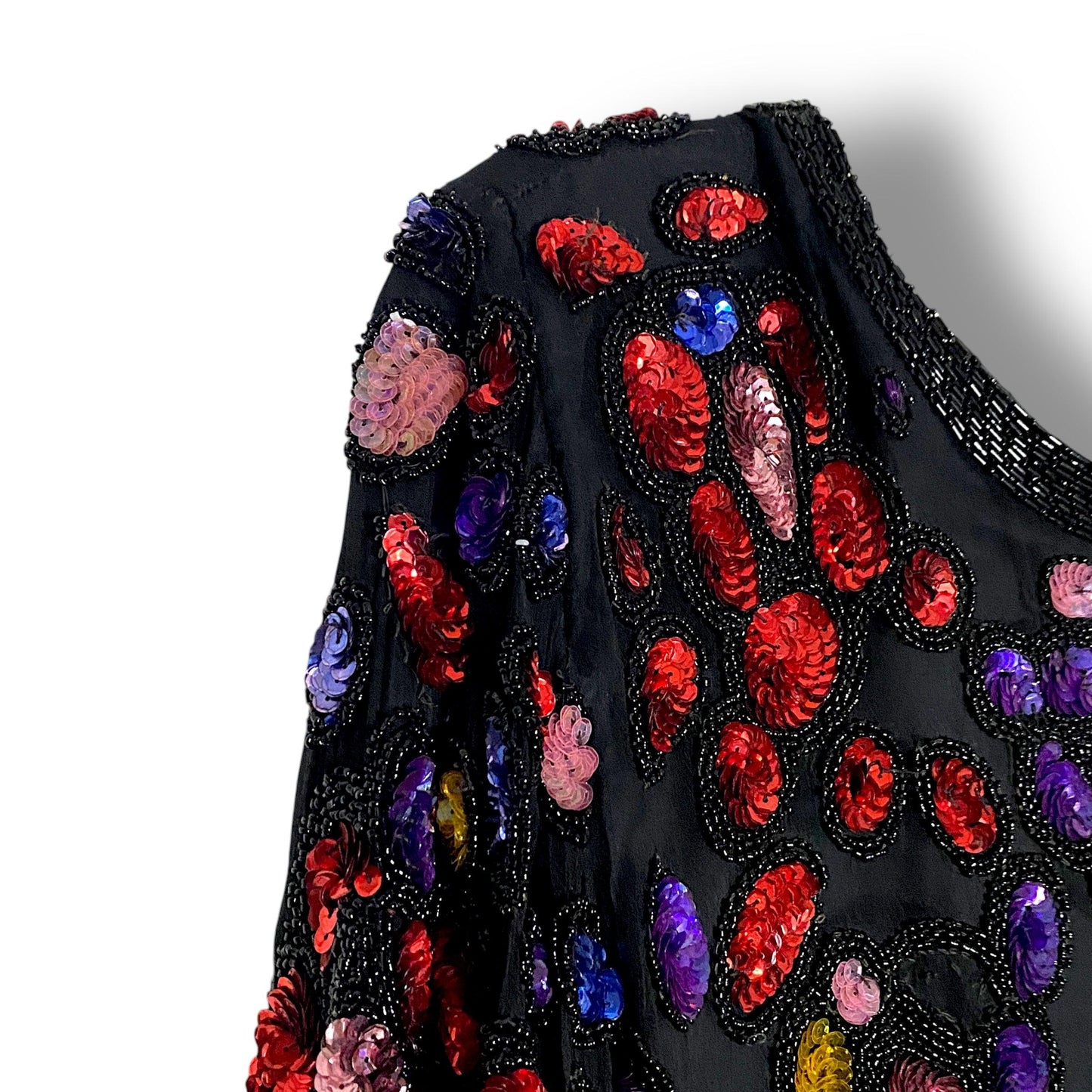 Silk Top Sequin 'THE WORKS' Saks 5th Avenue Vintage (L) - Fashion Aftermath