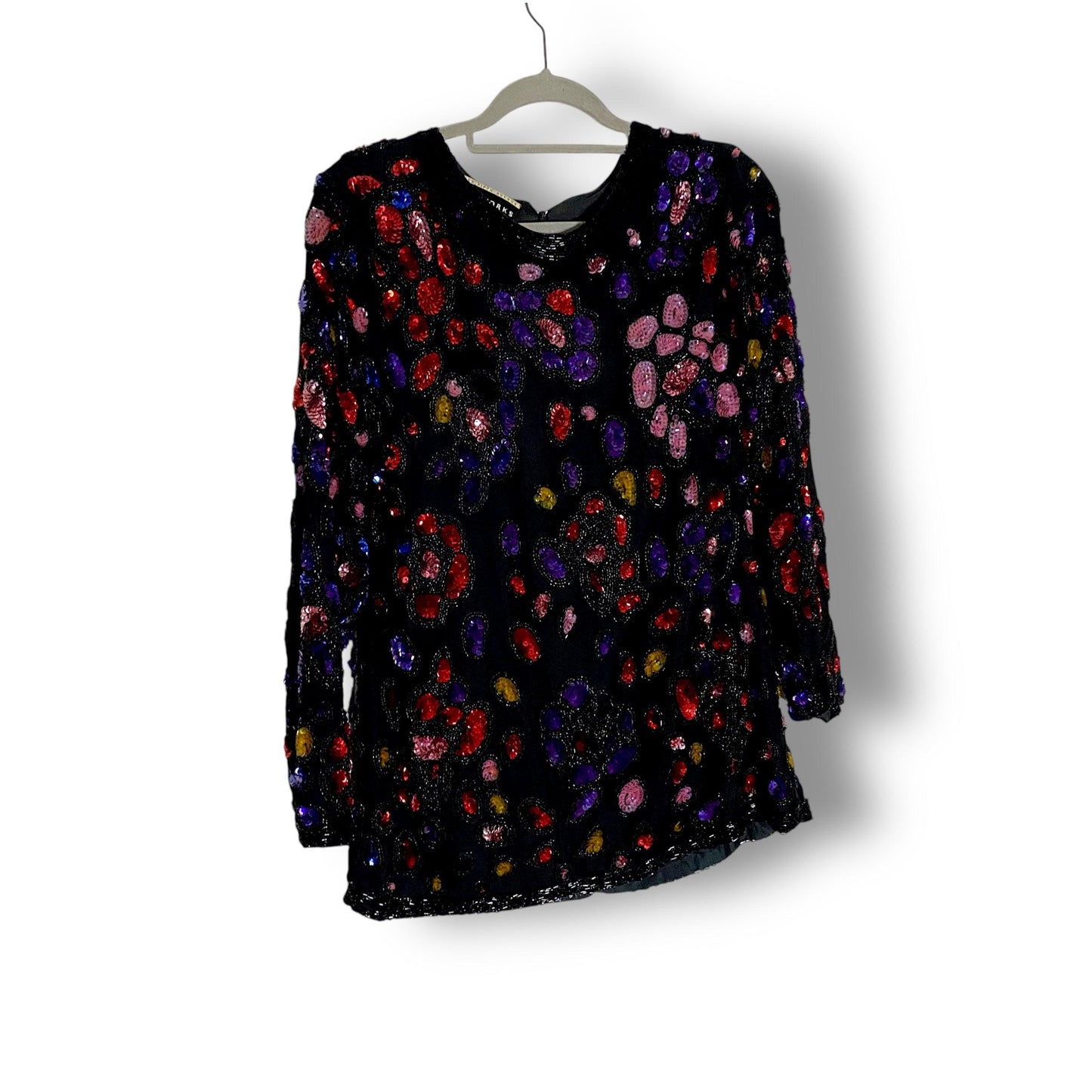 Silk Top Sequin 'THE WORKS' Saks 5th Avenue Vintage (L) - Fashion Aftermath