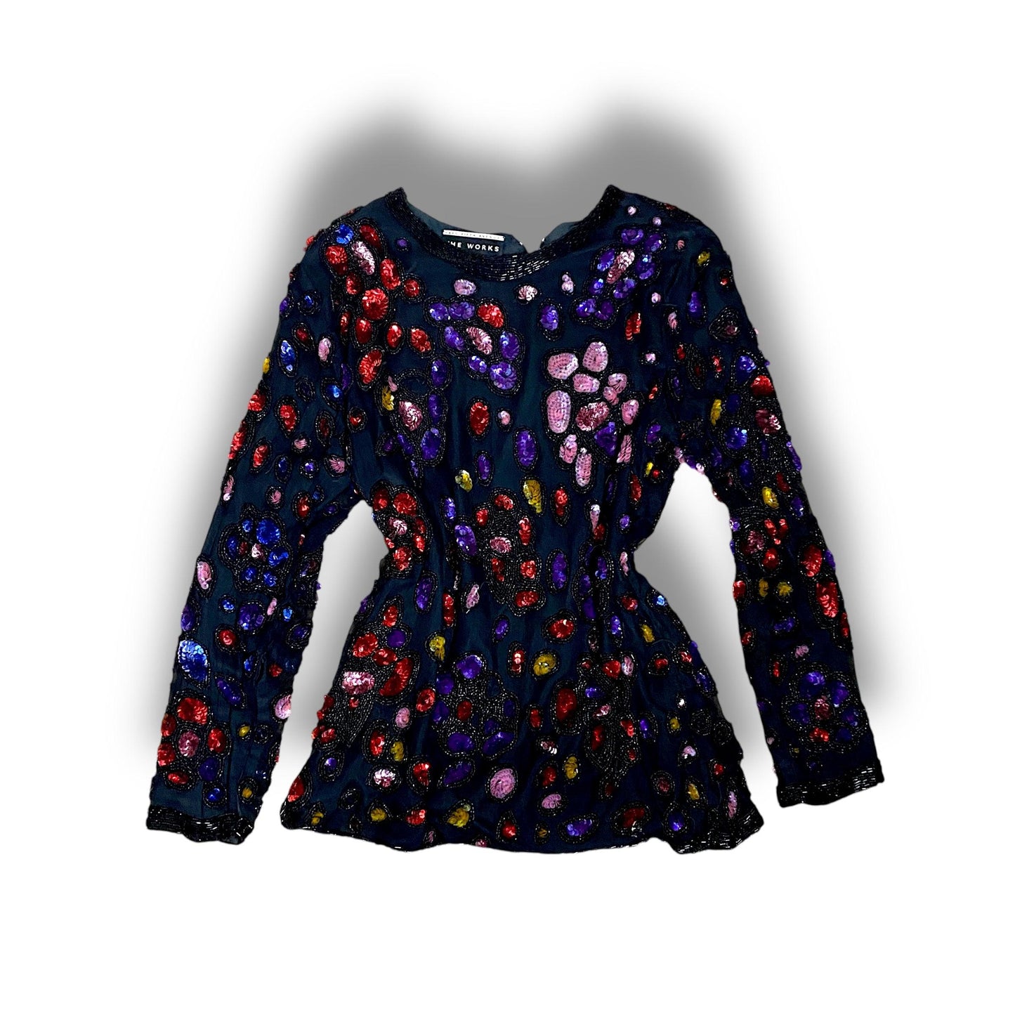 Silk Top Sequin 'THE WORKS' Saks 5th Avenue Vintage (L) - Fashion Aftermath