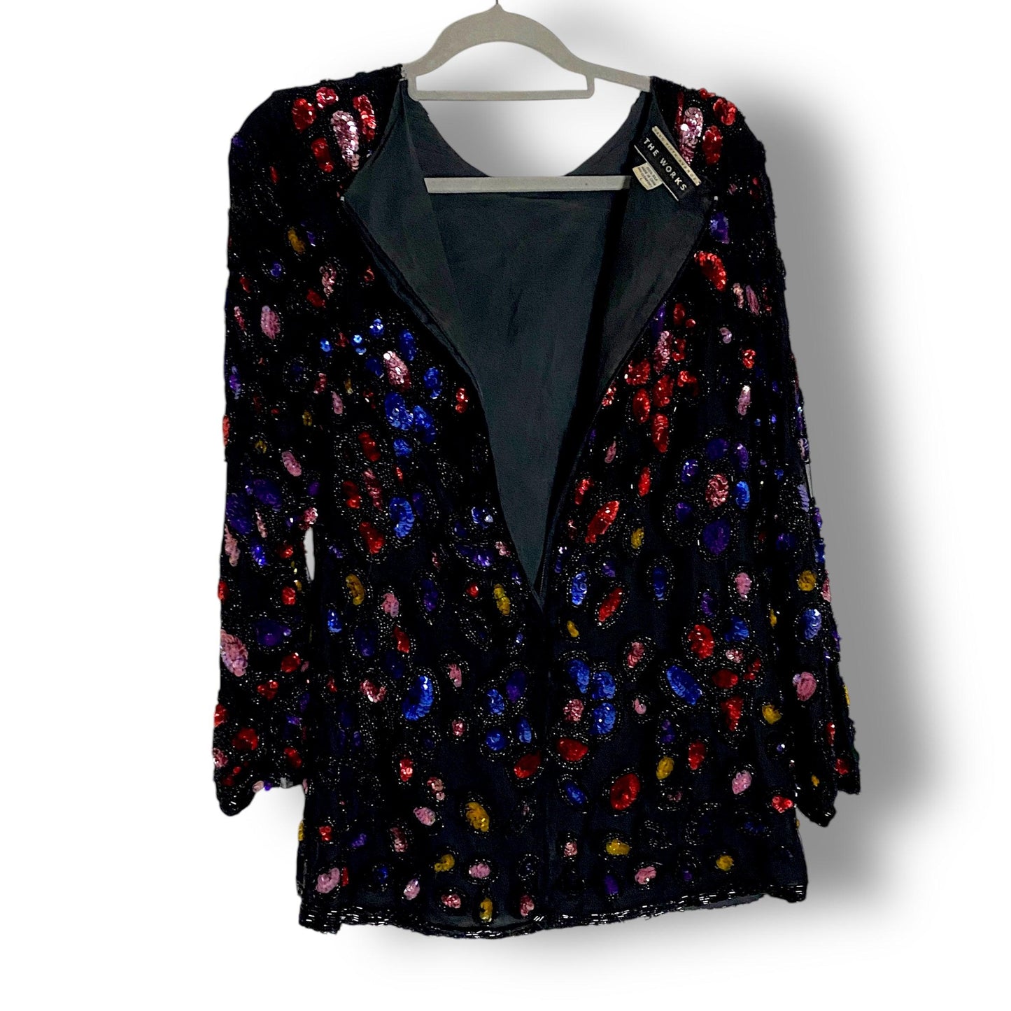 Silk Top Sequin 'THE WORKS' Saks 5th Avenue Vintage (L) - Fashion Aftermath