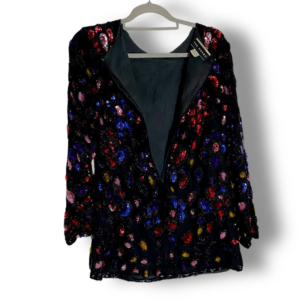 Silk Top Sequin 'THE WORKS' Saks 5th Avenue Vintage (L) - Fashion Aftermath