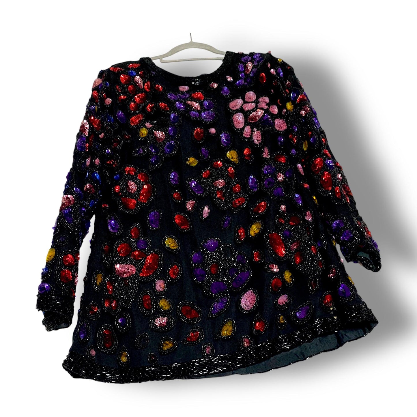 Silk Top Sequin 'THE WORKS' Saks 5th Avenue Vintage (L) - Fashion Aftermath