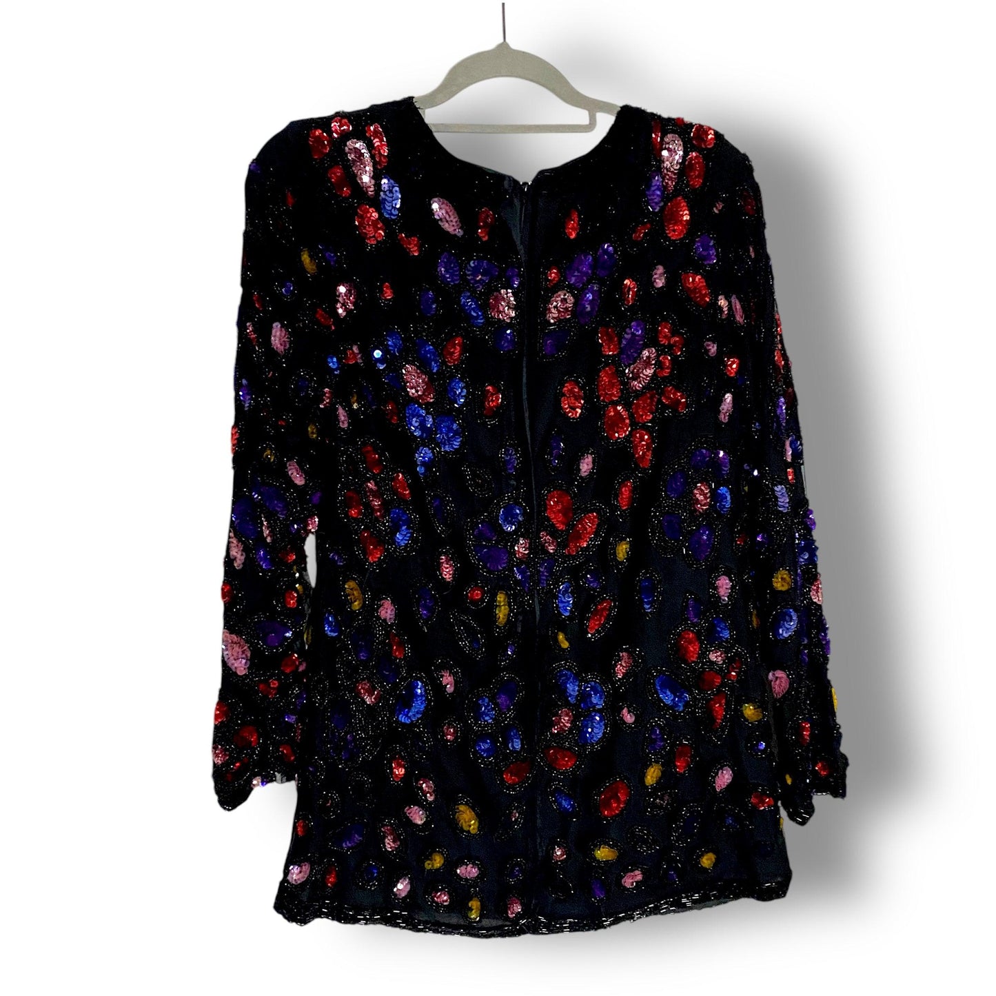Silk Top Sequin 'THE WORKS' Saks 5th Avenue Vintage (L) - Fashion Aftermath