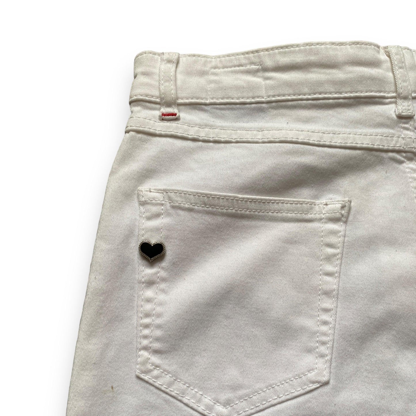 Flared Jeans Y2K High Waist Twin Set White (M) - Fashion Aftermath