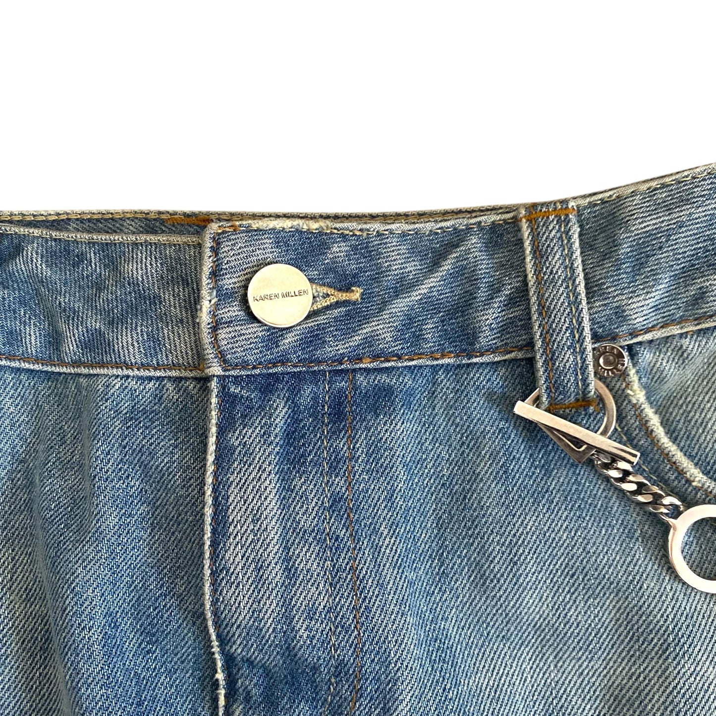 Y2K Jeans Skirt Mini Chain Karen Millen (S)