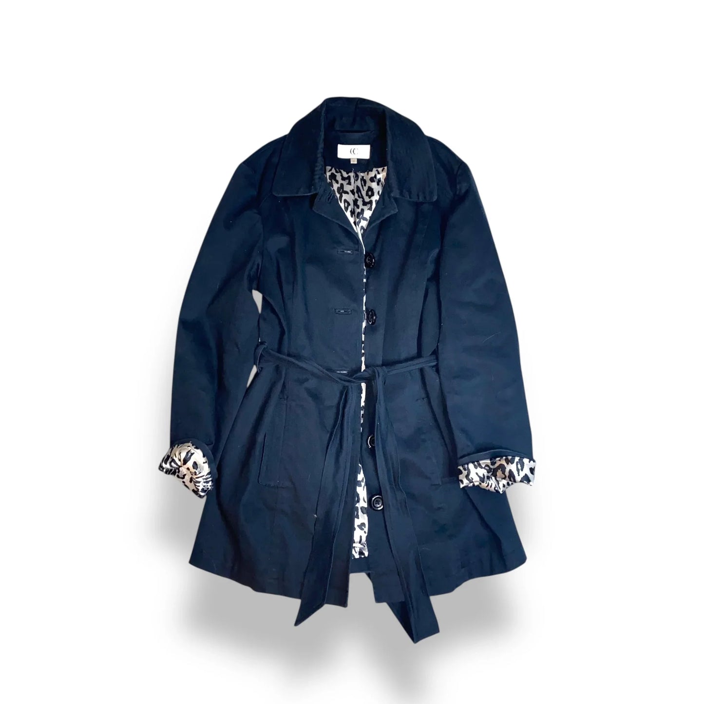 Trench coat women navy silk - Fashion Aftermath