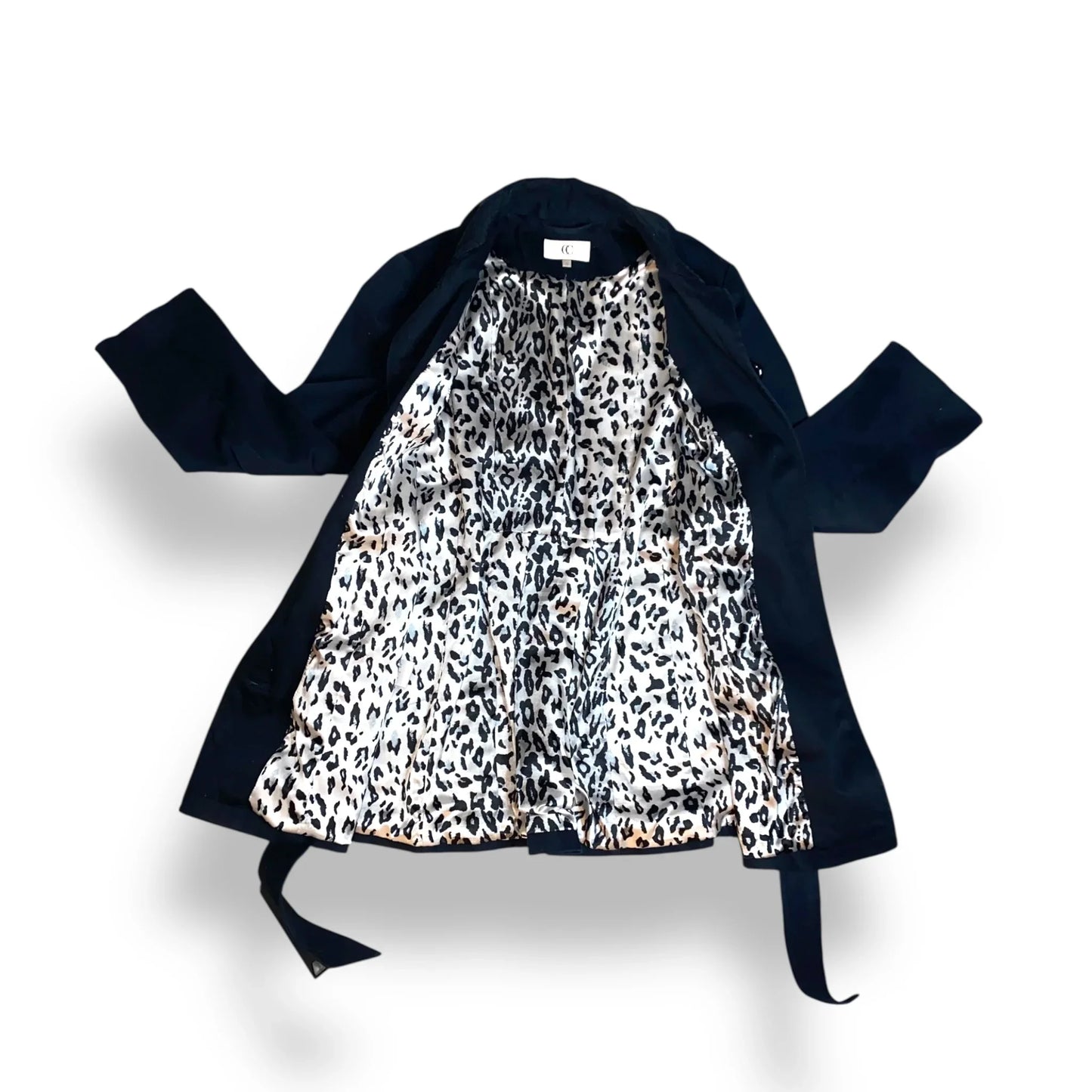 Trench coat women navy silk - Fashion Aftermath