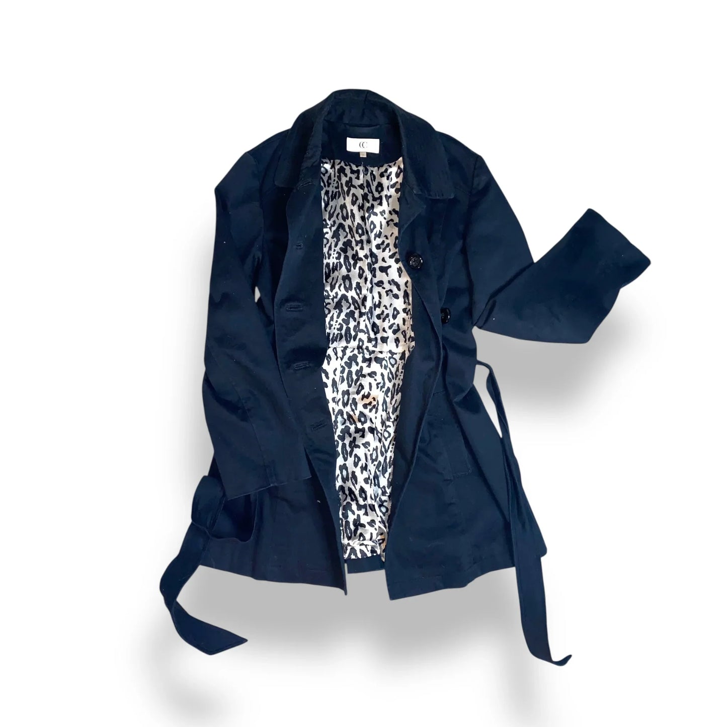 Trench coat women navy silk - Fashion Aftermath