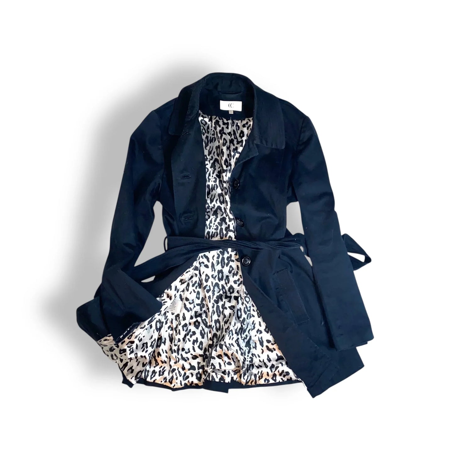 Trench coat women navy silk - Fashion Aftermath