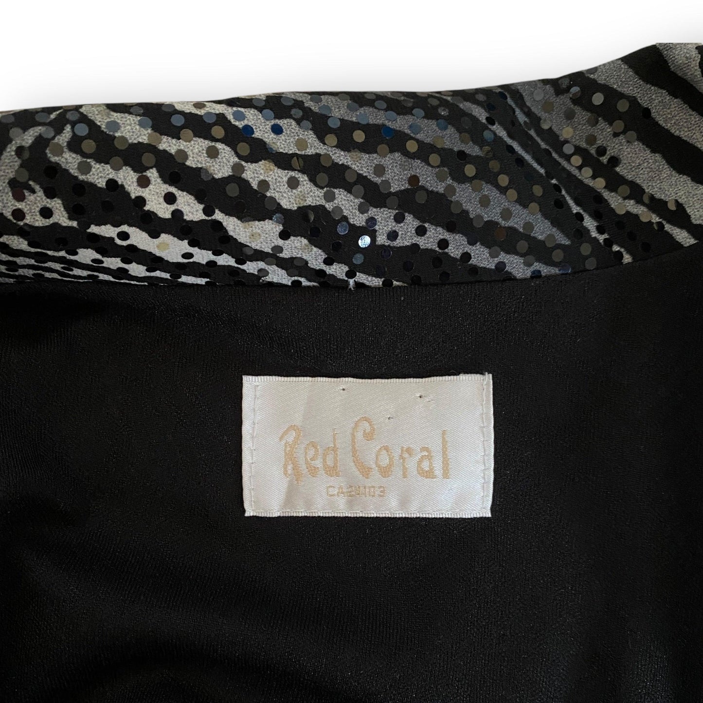 Vintage 90s Sequin Statement Jacket Zebra Look (M) - Fashion Aftermath