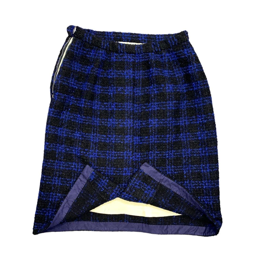 Pencil Skirt Vintage Checkered Wool (M) - Fashion Aftermath