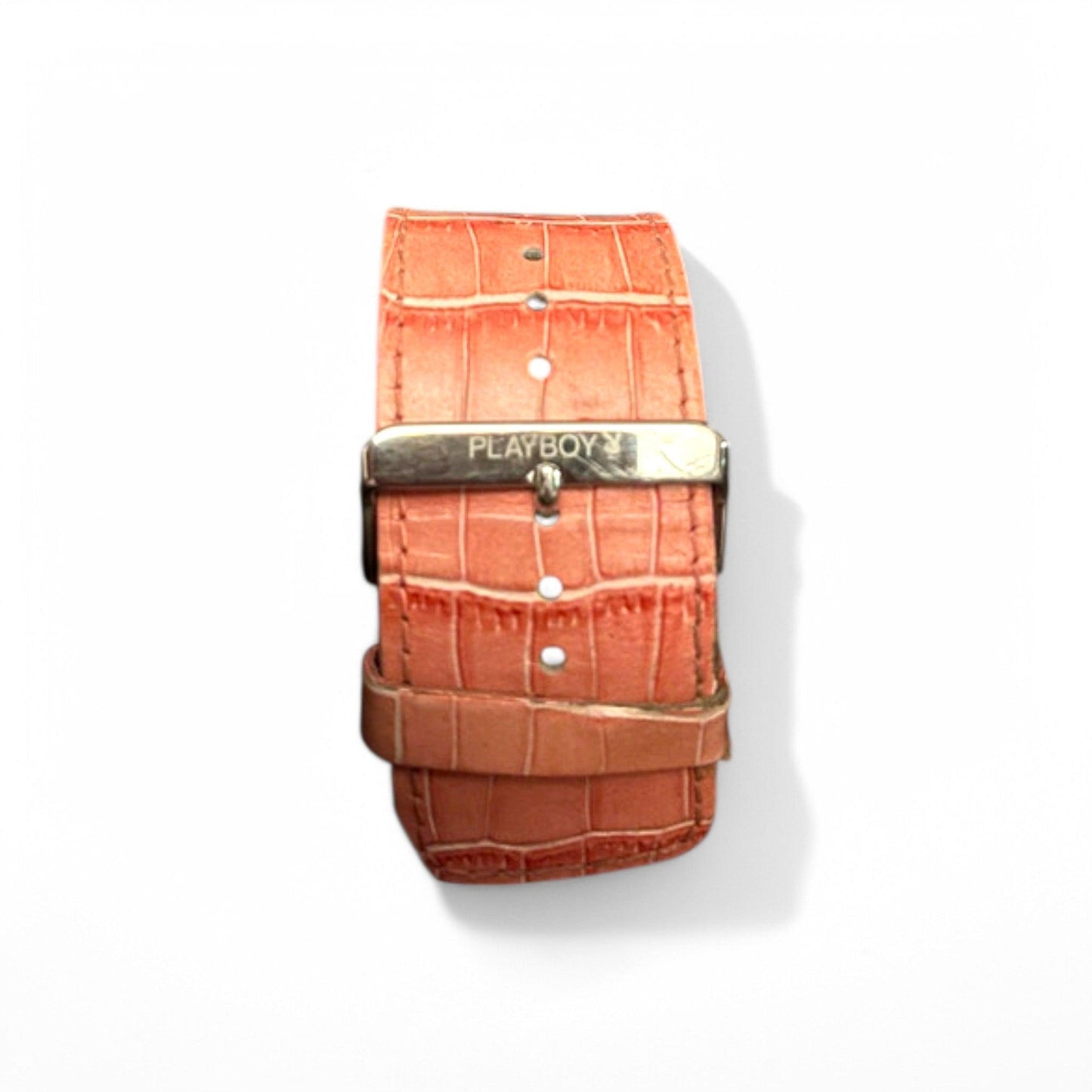 Y2K Playboy Watch Croco Look Crystals Pink - Fashion Aftermath