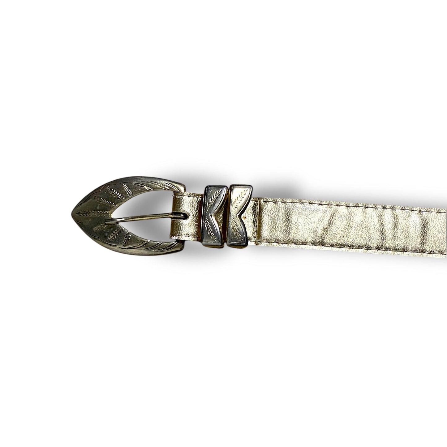 Y2K Belt Gold Vintage Buckle by A.BROD (S) - Fashion Aftermath