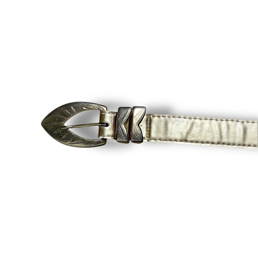 Y2K Belt Gold Vintage Buckle by A.BROD (S) - Fashion Aftermath