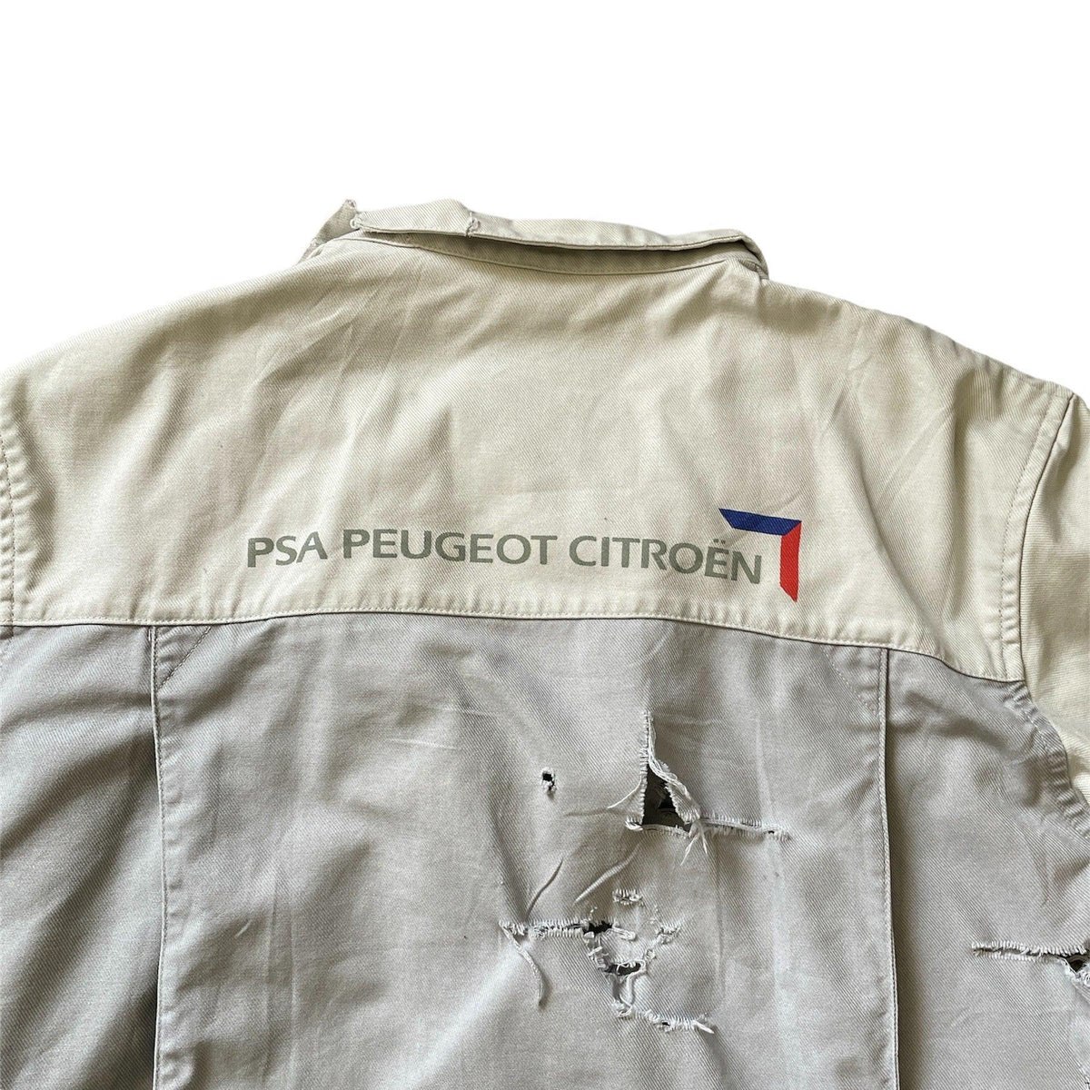 Peugeot Jeans Jacket Vintage Ripped Style (M) - Fashion Aftermath