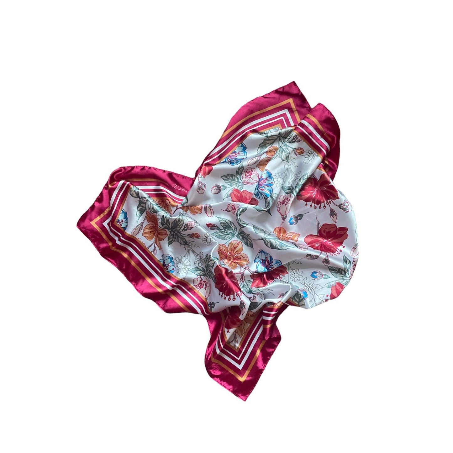 Vintage Scarf Flower Print 'Mariella Lorenzi' - Fashion Aftermath