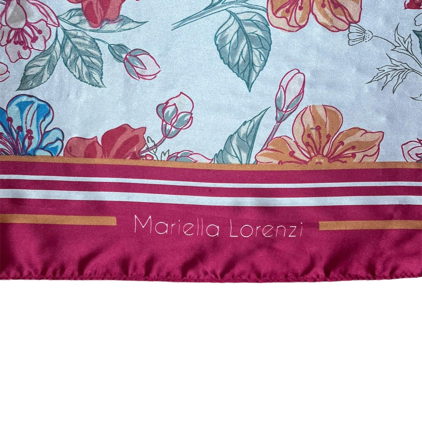 Vintage Scarf Flower Print 'Mariella Lorenzi' - Fashion Aftermath