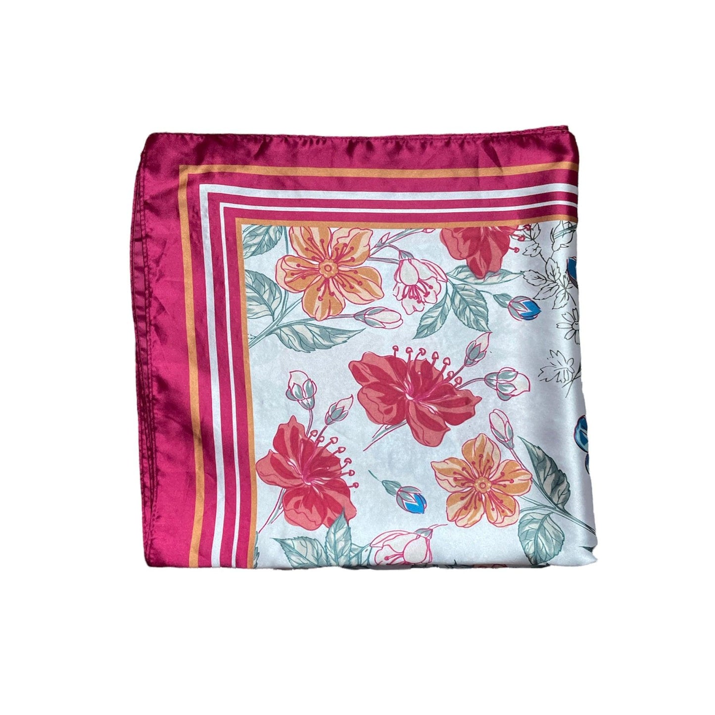 Vintage Scarf Flower Print 'Mariella Lorenzi' - Fashion Aftermath
