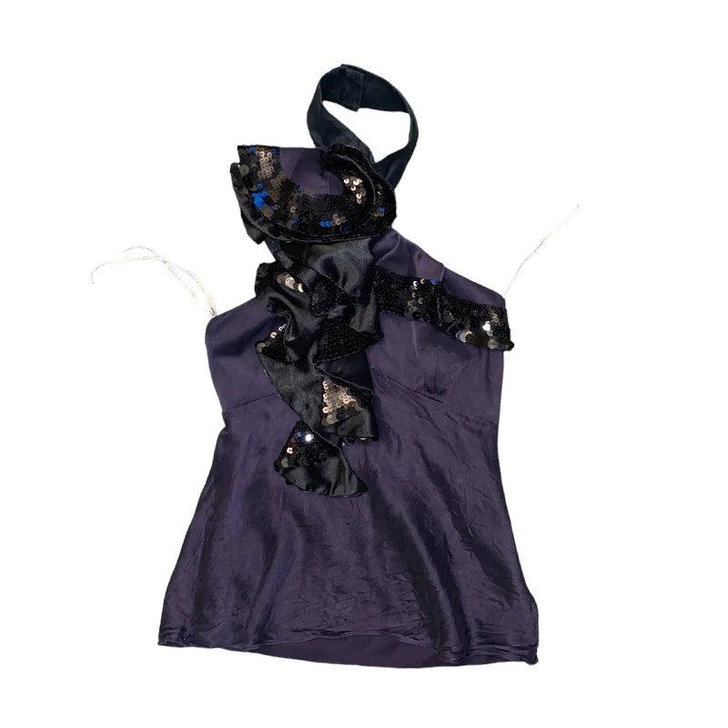 Karen Millen Neck holder Top Vintage Silk (S) - Fashion Aftermath