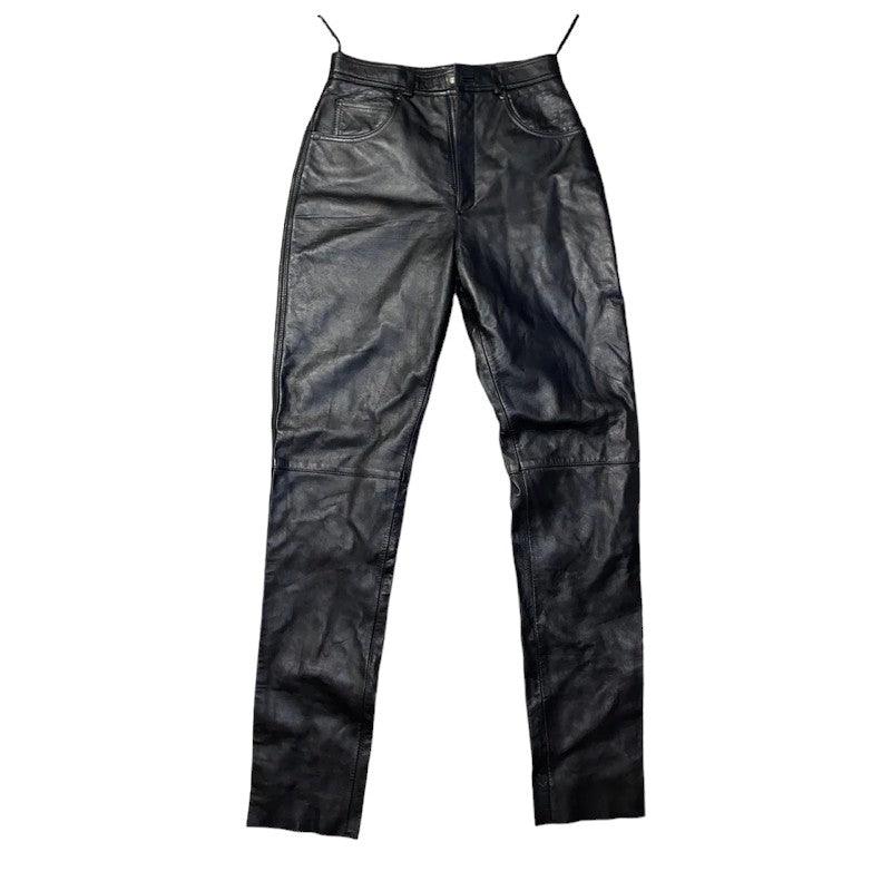 Real Leather Pants Vintage Trousers (M) - Fashion Aftermath